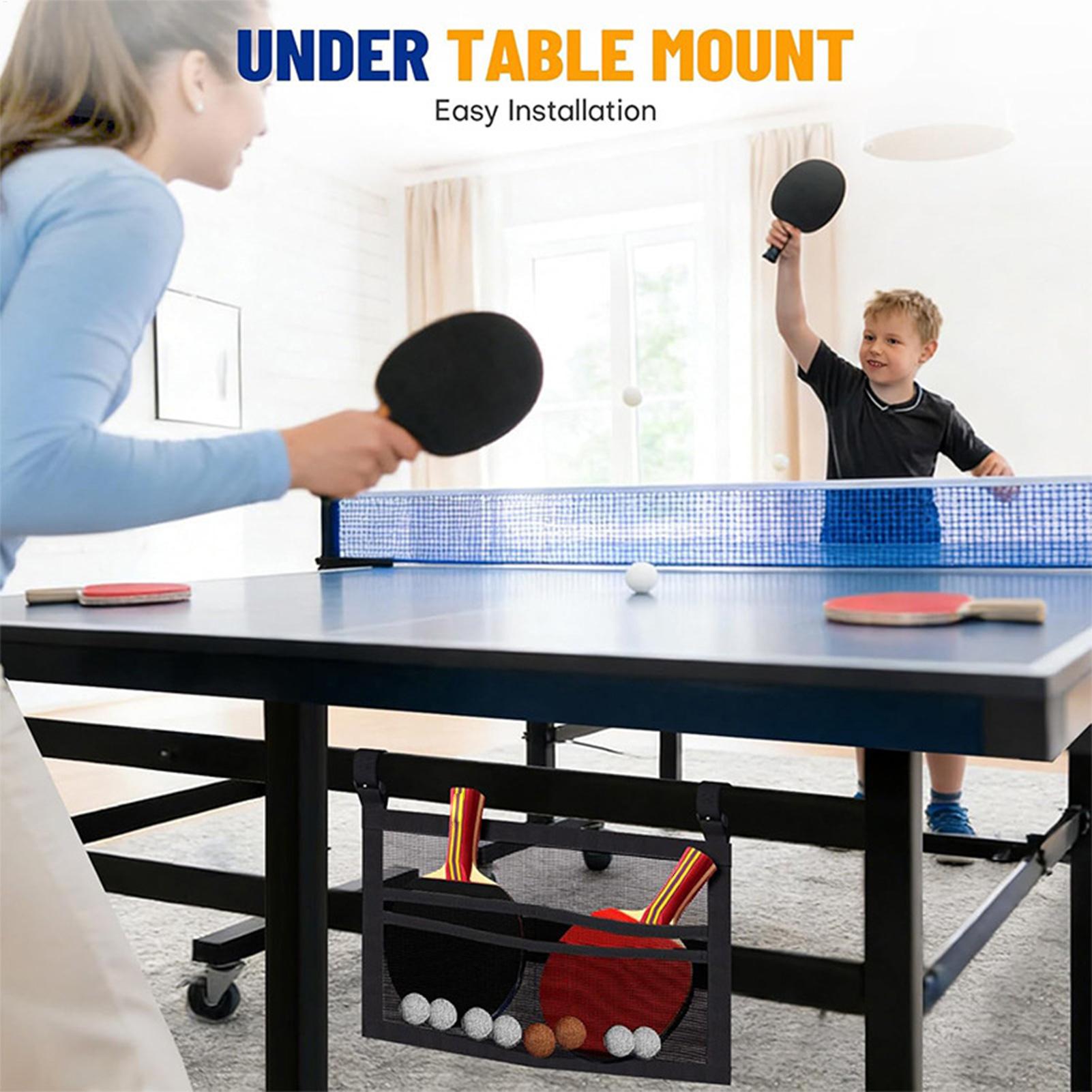Table Tennis Youth - 卓球ボールホルダー 簡単設置 調節可能なメッシュ式卓球ボール収納 メンズ レディース ボーイズ