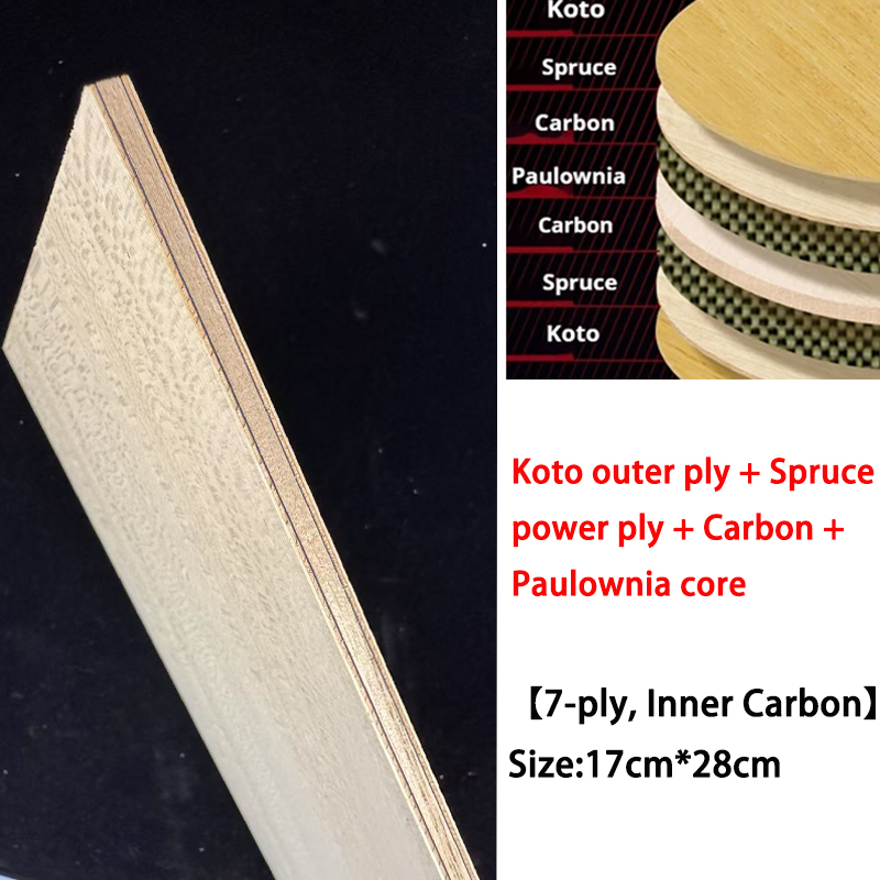 Koto DIY 卓球ブレード木製 7 層スプルースパワーカ - Table Tennis Logo のレビューと価格